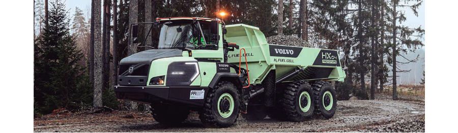 Volvo comienza las pruebas con un prototipo de dúmper articulado de hidrógeno